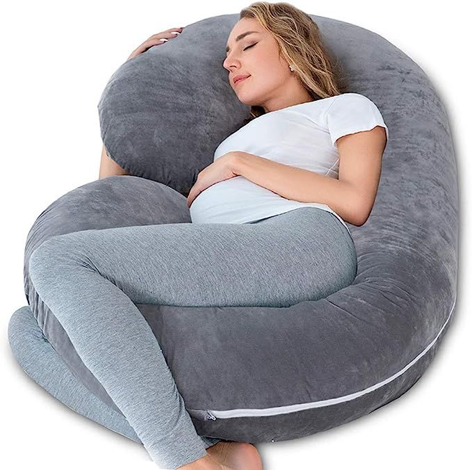 INSEN Pregnancy Pillow,Maternity Body Pillow for Sleeping,C Shaped Body Pillow for Pregnant Women | Amazon (US)