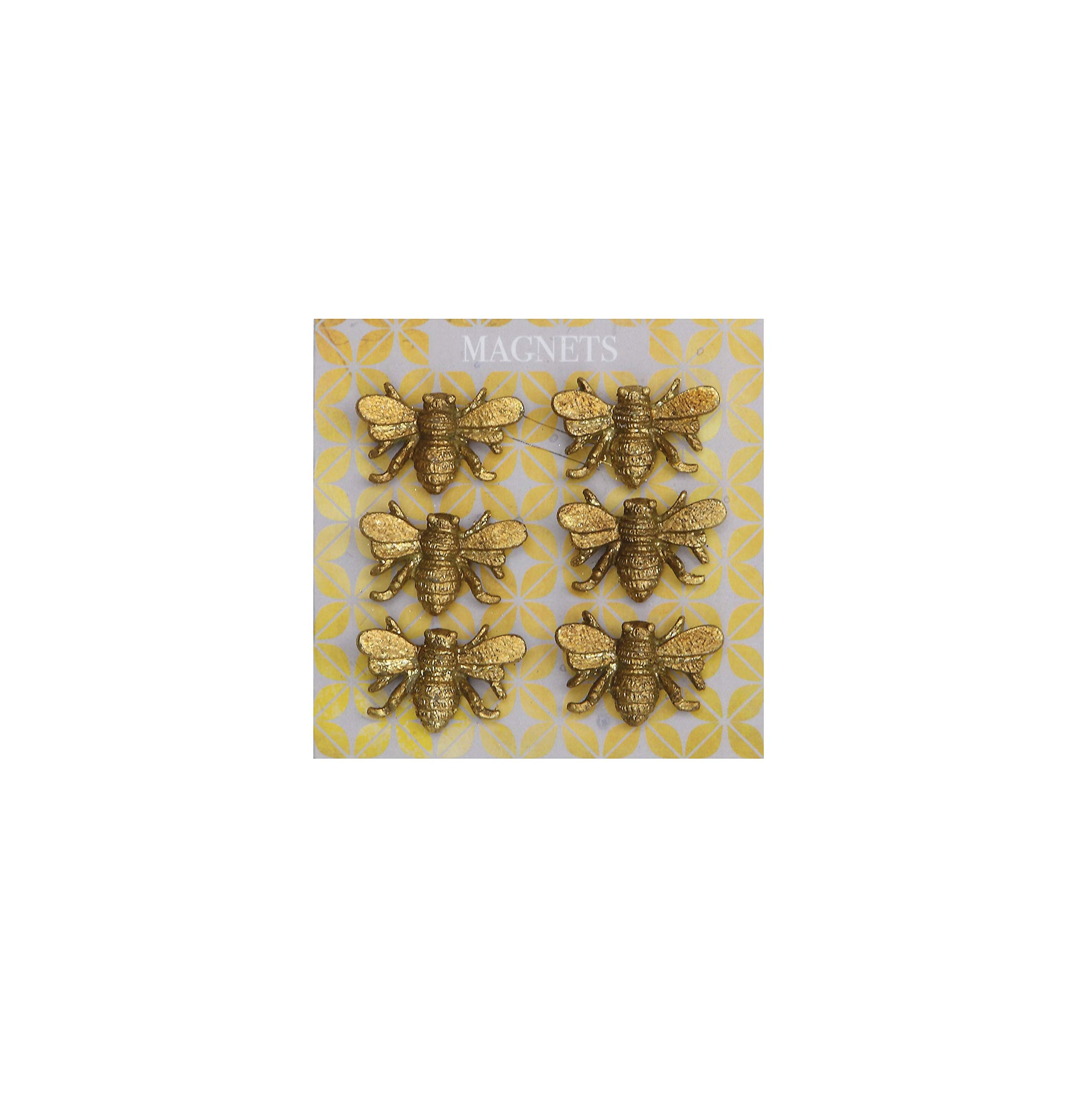 Creative Co-Op Six Pewter Bee Magnets on a Card | Amazon (US)