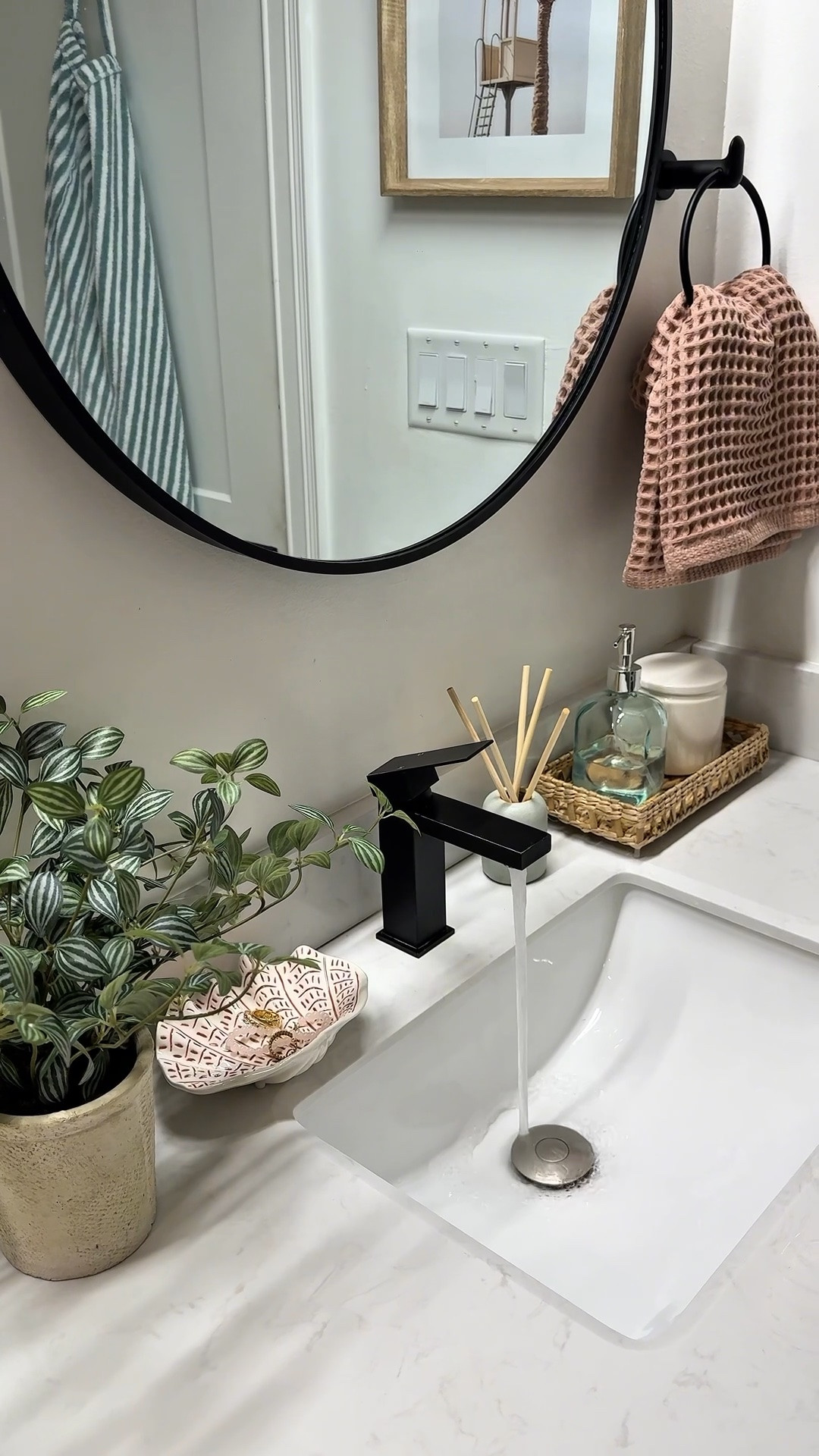 Soft coastal bathroom styling for summer. I love the seashell tray, waffle towel and bathroom decor! All from Target!

#LTKHome #LTKSaleAlert #LTKdayinmylife