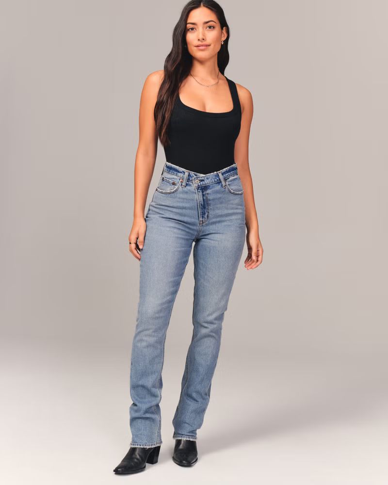 Women's Curve Love Ultra High Rise 90s Slim Straight Jean | Women's 20% Off Select Styles | Aberc... | Abercrombie & Fitch (US)