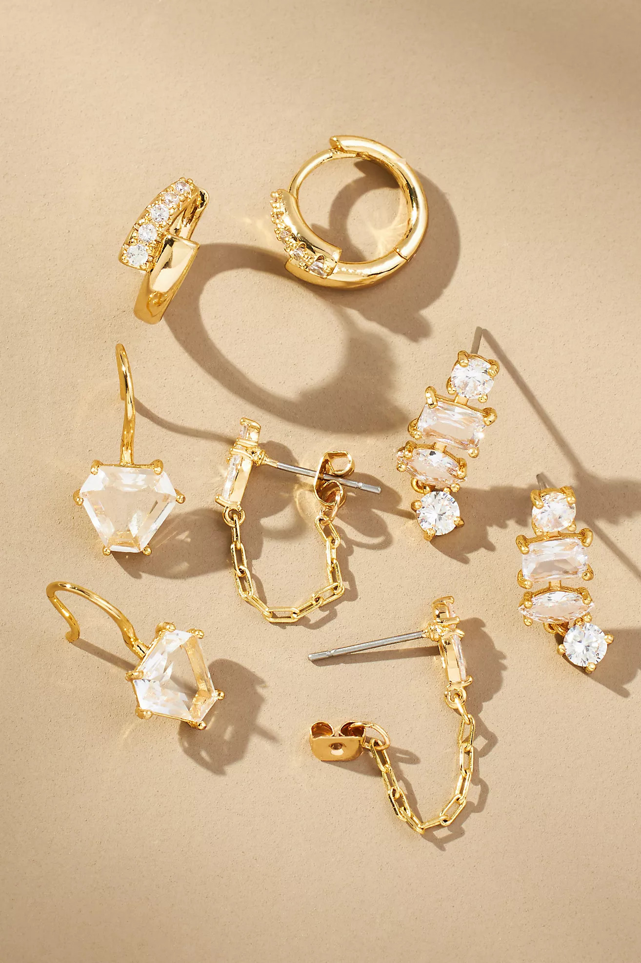 Birthstone Huggie Earrings, Set of 4 | Anthropologie (US)