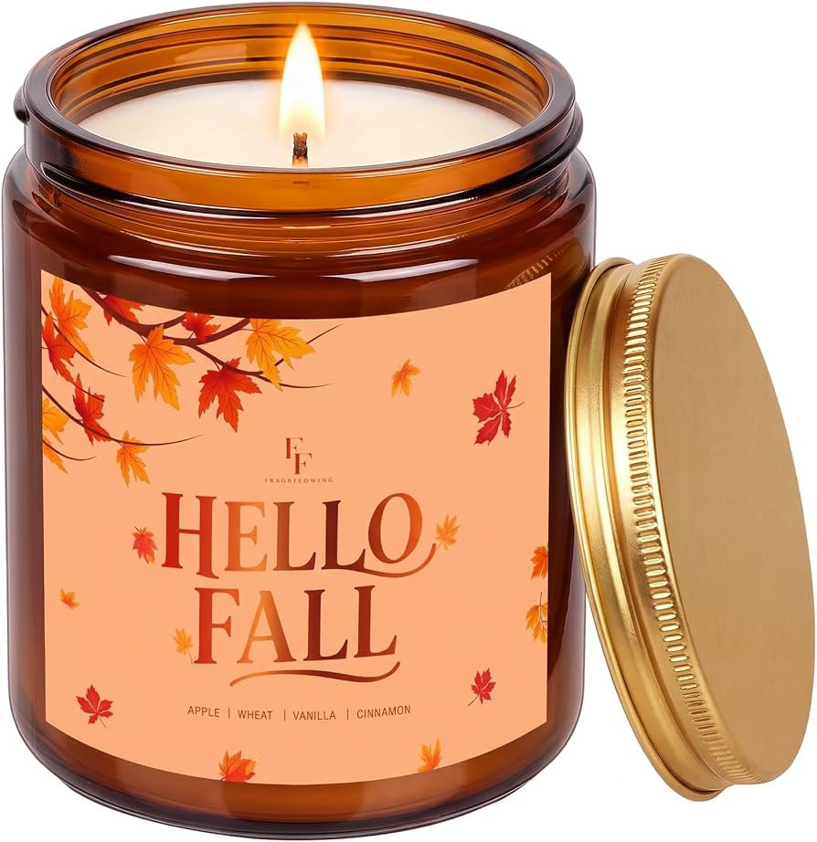 Hello Fall Candles, Apple Pie Scented | Amazon (US)