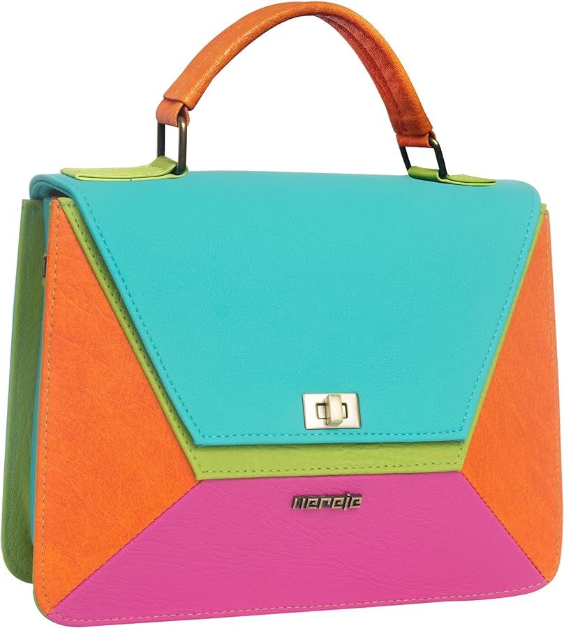 HEREJE Women Shoulder Bag - Chic Top Handle Leather Handbags For Women -Purses for Women - Retro ... | Amazon (US)