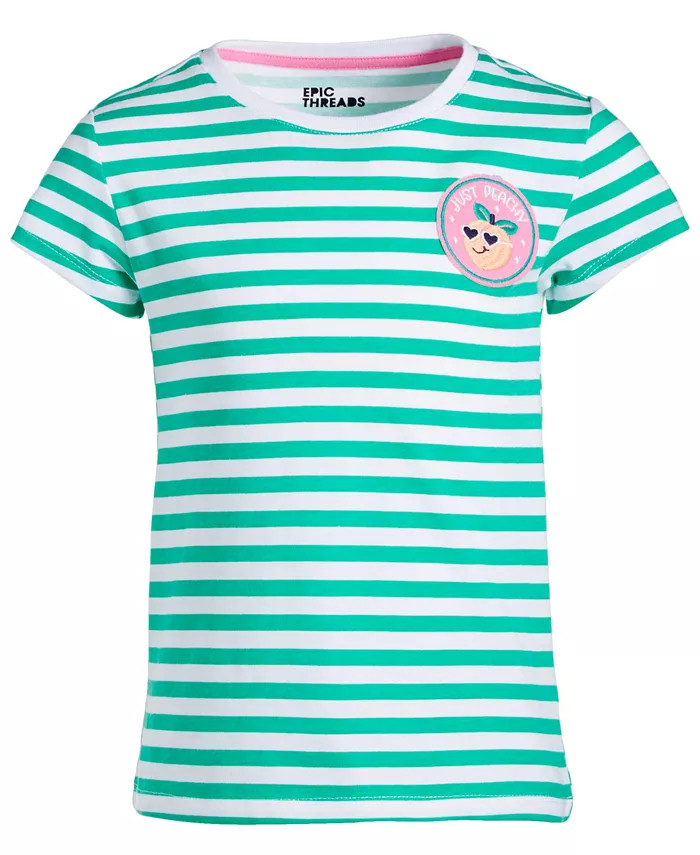 Epic Threads
          
        
  
      
          Toddler & Little Girls Peachy Patch Striped ... | Macy's