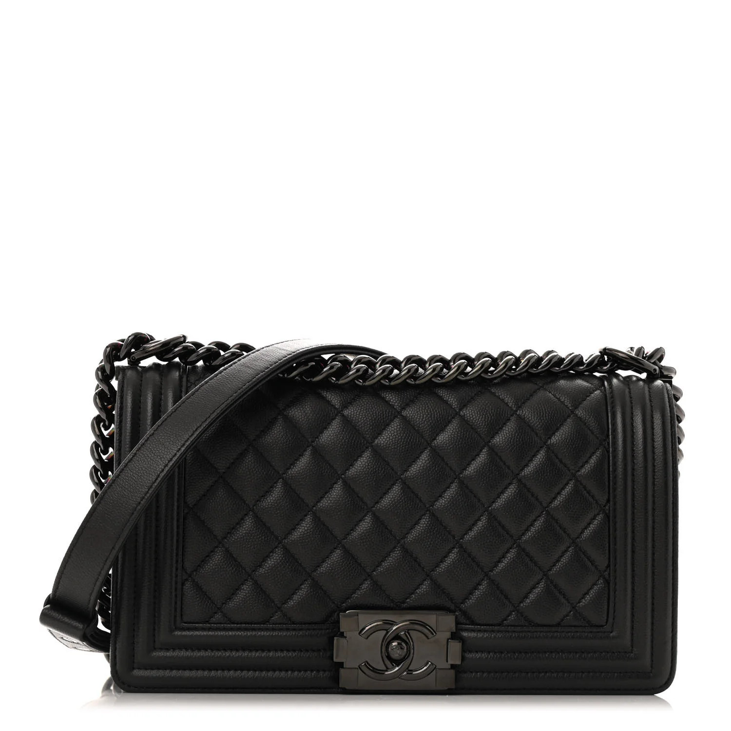 Chanel Caviar Quilted Medium Boy Flap So Black 1723893 | FASHIONPHILE (US)