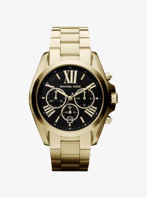 Oversized Bradshaw Gold-Tone Watch | Michael Kors (UK)