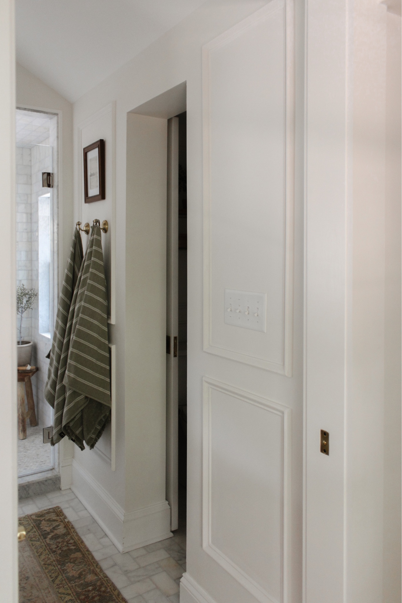 DIY Wall Picture Frame Moulding ✨ | G completed this project in just days, and you can too! Head to the blog for a full reveal, a step by step process and everything needed to do so. Up next - styling the WC 🤍
•
•
•
Bathroom decor, bath towels, bathroom design, marble tile

#LTKsalealert #LTKstyletip #LTKhome