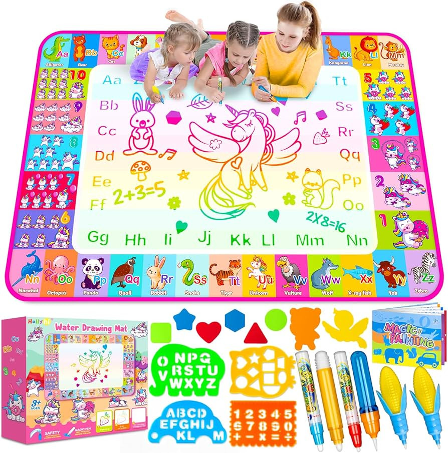 Aqua Water Doodle Mat - Kids Drawing Mat Toddlers Educational Toys for Age 3 4 5 6 7 8 Year Old B... | Amazon (US)