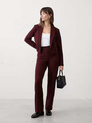 Ponte Short Blazer | Banana Republic Factory