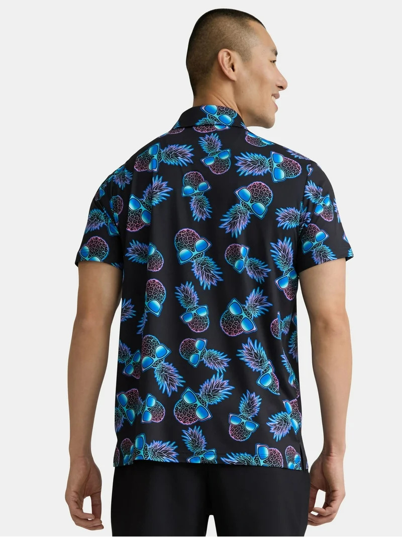 Birdie Bound Men's and Big Men's Novelty Print Golf Polo Shirt, Sizes S-5XL | Walmart (US)