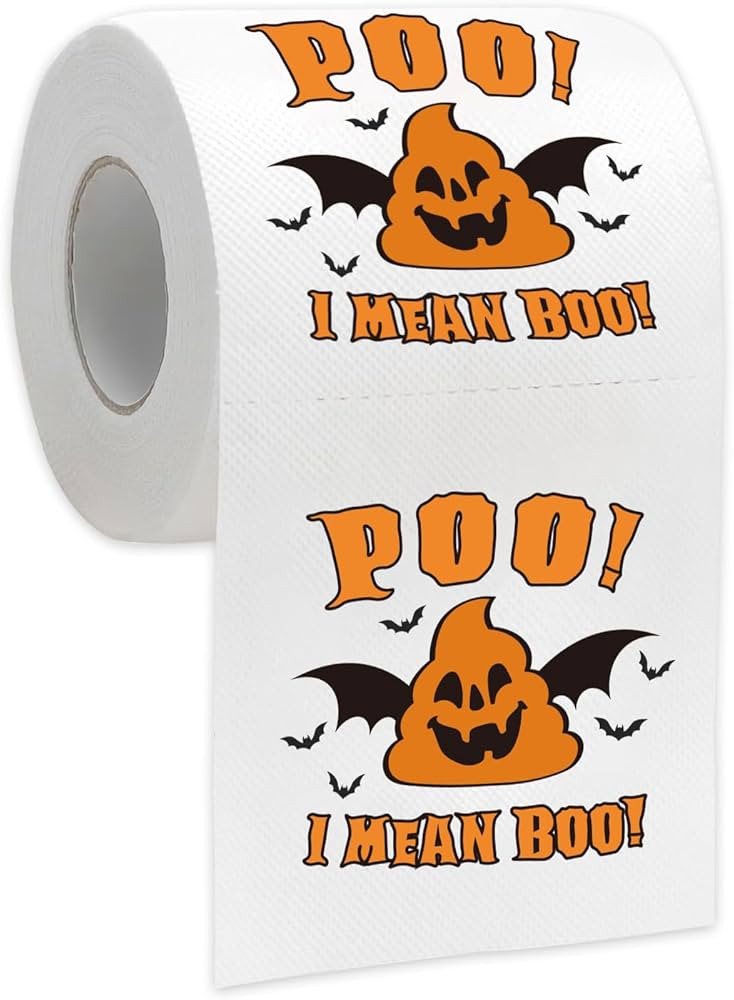 Funny Halloween Bathroom Decorations, Cute Halloween Toilet Papers for Women Men, Poo I Mean Boo ... | Amazon (US)