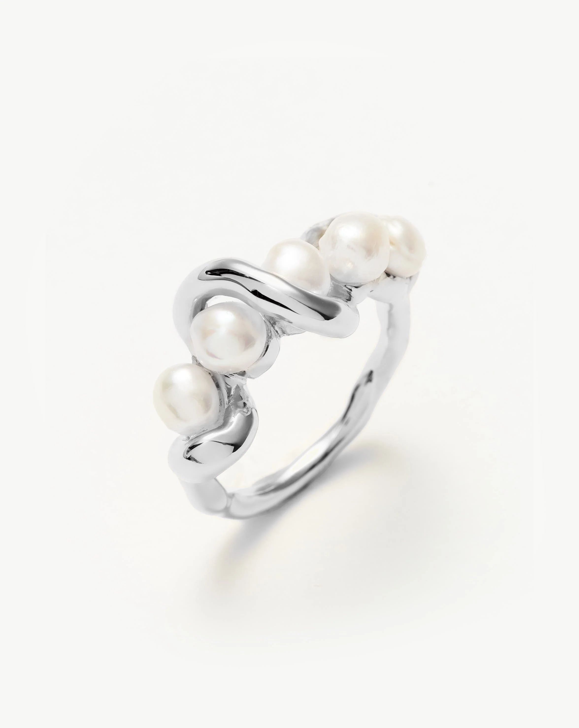 Molten Pearl Twisted Stacking Ring Rings | Missoma