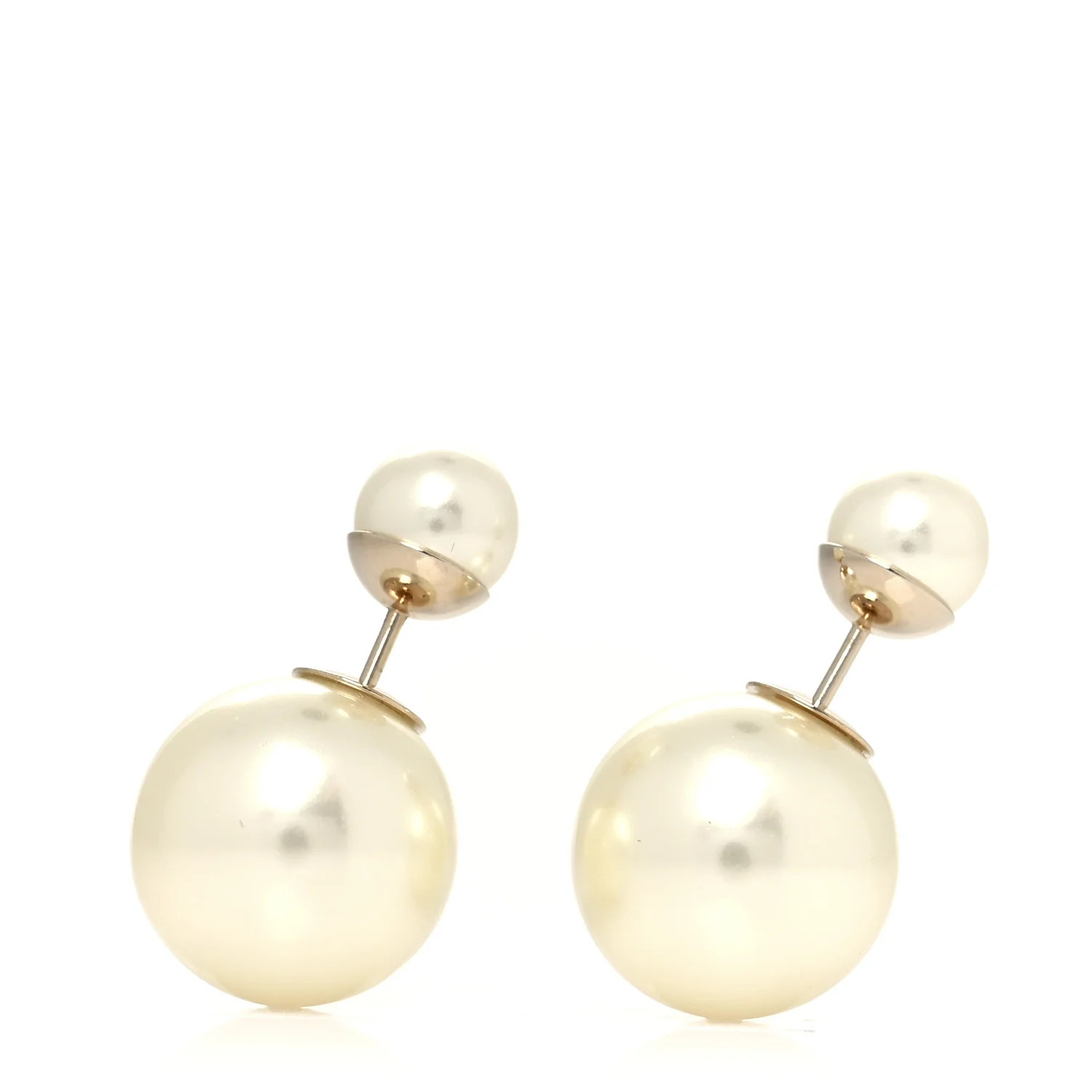 CHRISTIAN DIOR Pearl Mise En Dior Tribal Earrings Gold | FASHIONPHILE | Fashionphile