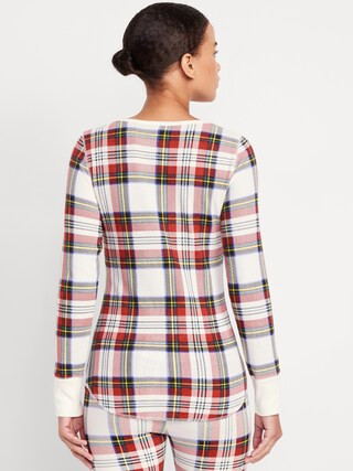 Printed Waffle Pajama Top for Women | Old Navy (US)