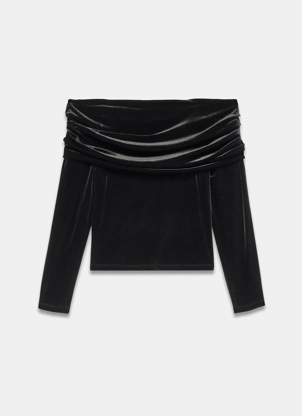 Black Velvet Bardot Top | Mint Velvet