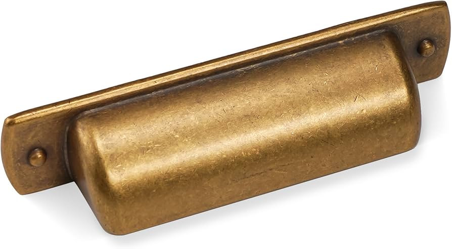 10 Pack 2.5 inch(64mm) Antique Brass Kitchen Cabinet Handles Cabinet Cup Pulls Vintage Drawer Cup... | Amazon (US)