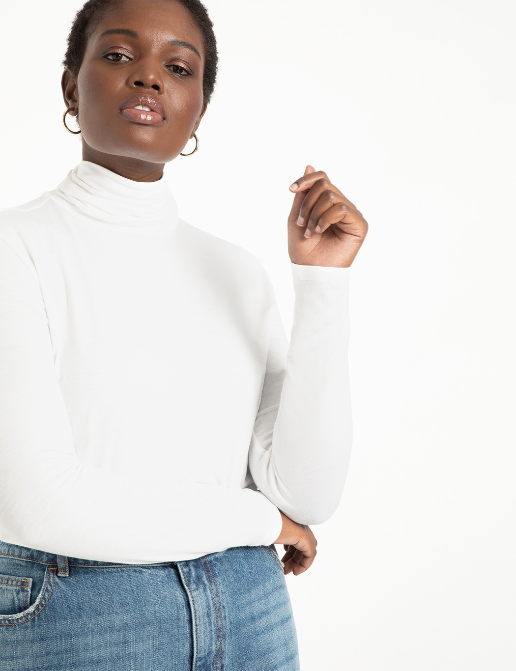 Layering Turtleneck | Women's Plus Size Tops | ELOQUII | Eloquii