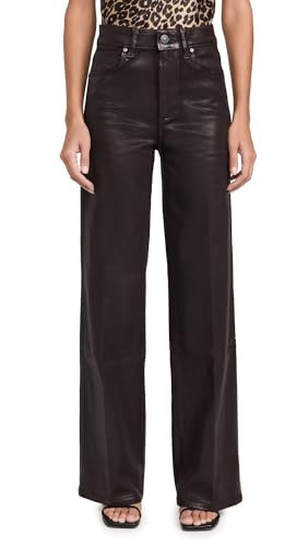 PAIGE Women's Sasha 32" Chicory Coffee Luxe Coating Jeans, Chicory Coffee Luxe Coating, Brown, 33 | Amazon (US)