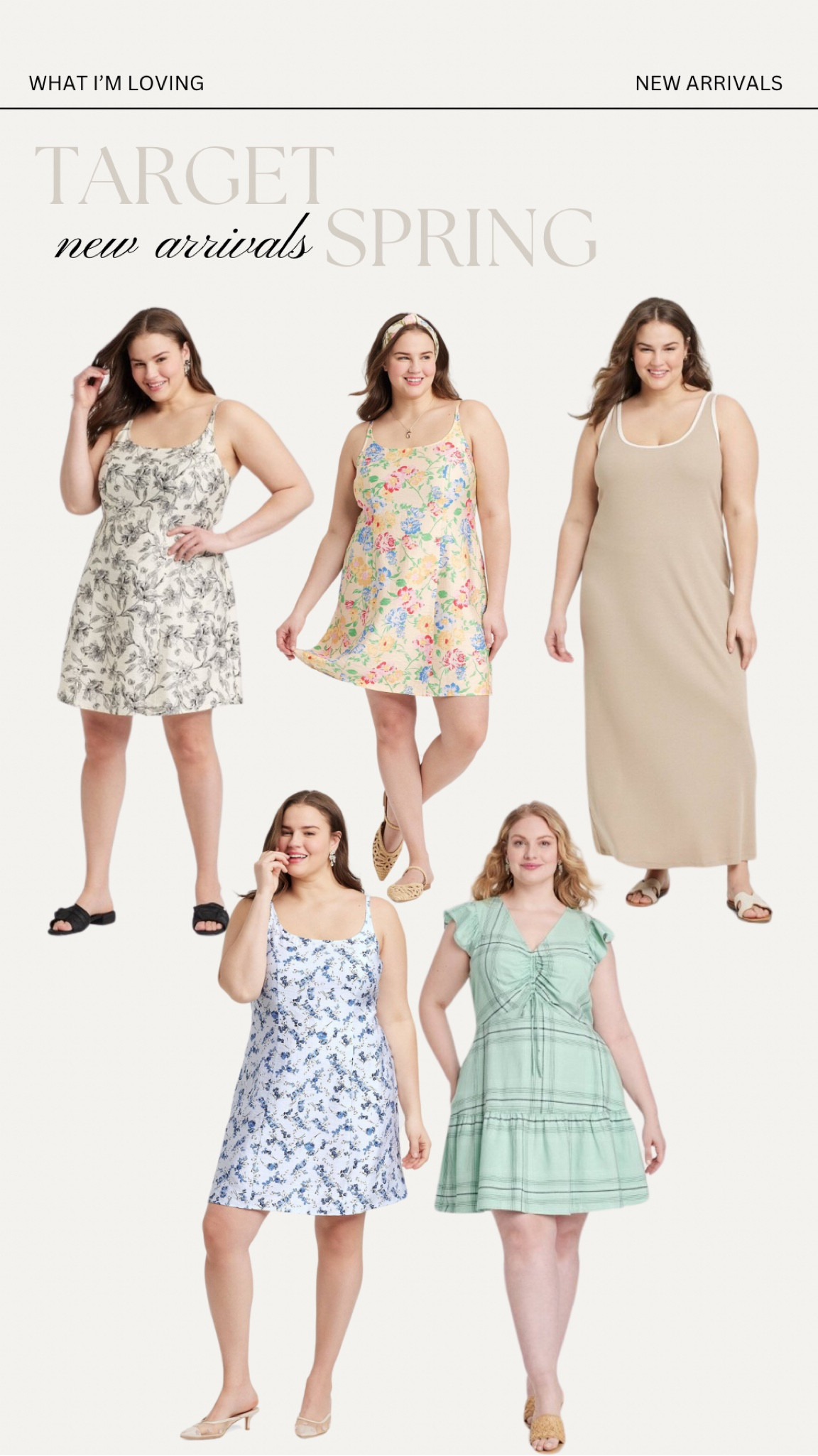 Spring dresses at target! I love this new arrivals drop! I’m grabbing one of the floral dresses and then the maxi dress in a 2x

#LTKPlusSize #LTKFindsUnder50 #LTKStyleTip