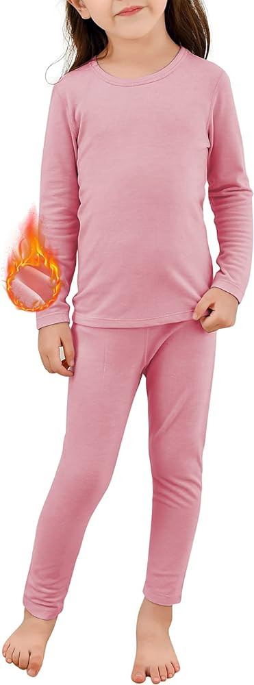Thermal Underwear for Kids Toddler Winter Base Layer Long Johns Sets for Girls Boys | Amazon (US)