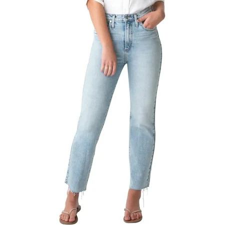 Silver Jeans Co. Women s Highly Desirable High Rise Straight Leg Jeans Waist Sizes 24-36 | Walmart (US)
