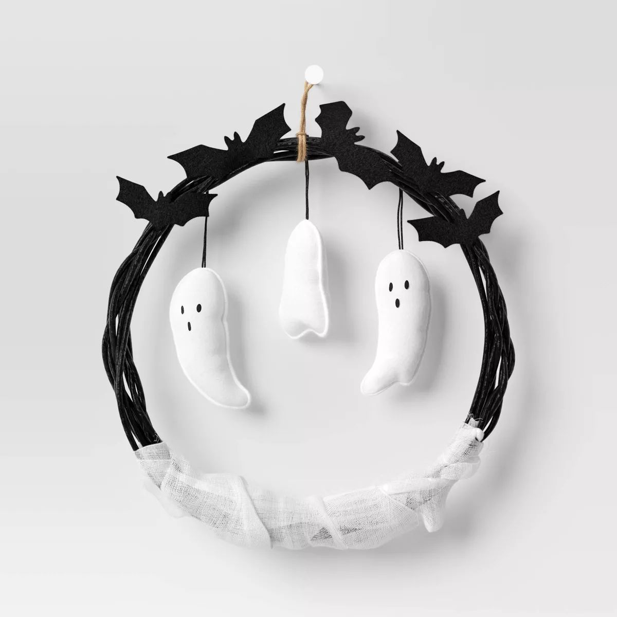 15" Twig Ghosts Halloween Scene Wreath - Hyde & EEK! Boutique™ | Target