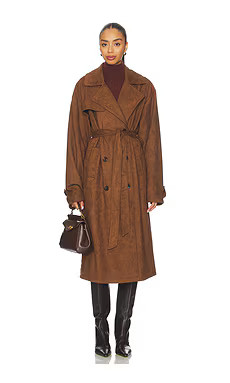 ALL THE WAYS Milana Faux Suede Coat in Brown from Revolve.com | Revolve Clothing (Global)