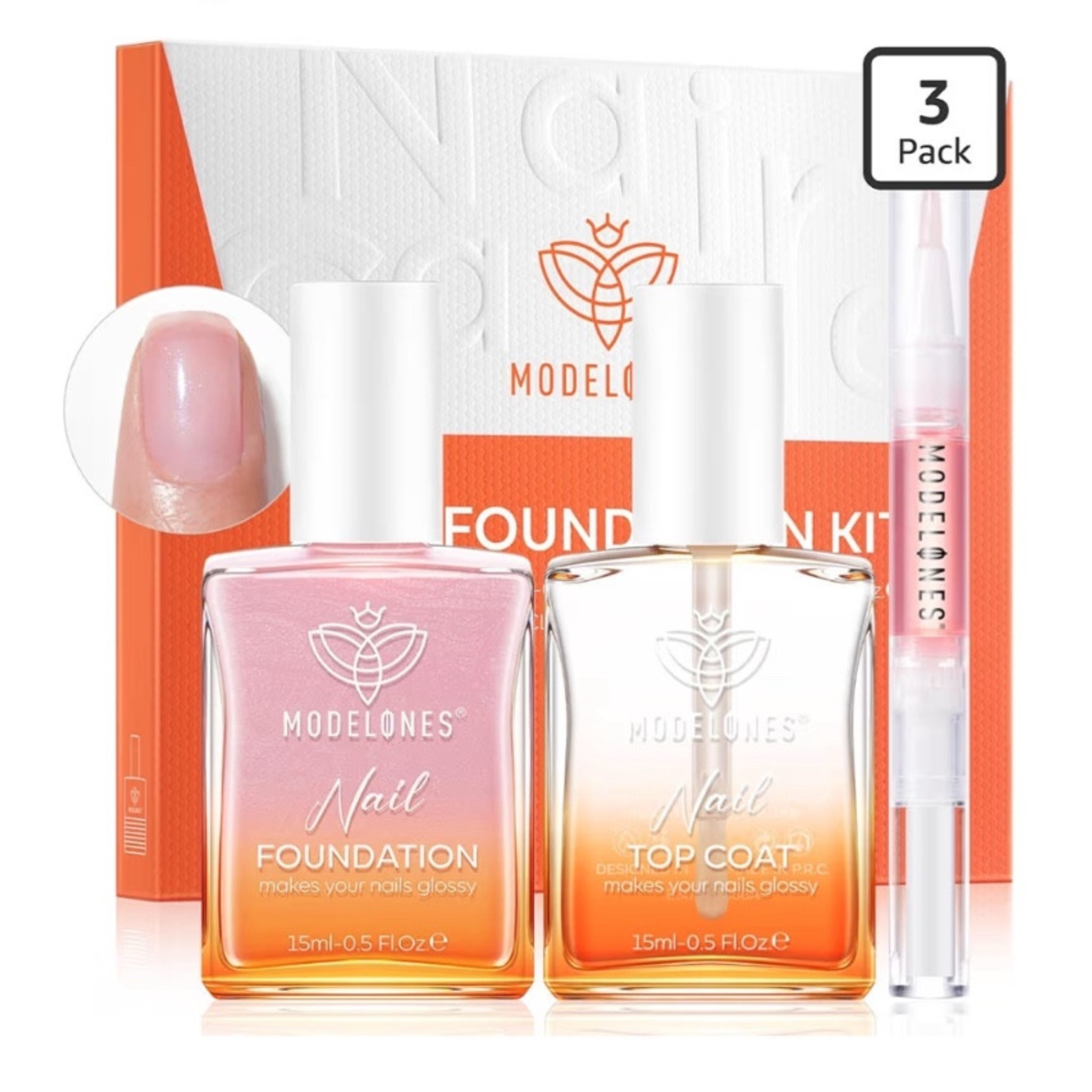 modelones Nail Strengthener Clear Gel Top Coat Nail Polish Cuticle Oil Pen Pink Nail Repair for Damaged Nails Care Kit for Women 15 ml Ridge Filler for Growth

#LTKgrwm #LTKSaleAlert #LTKselfcare