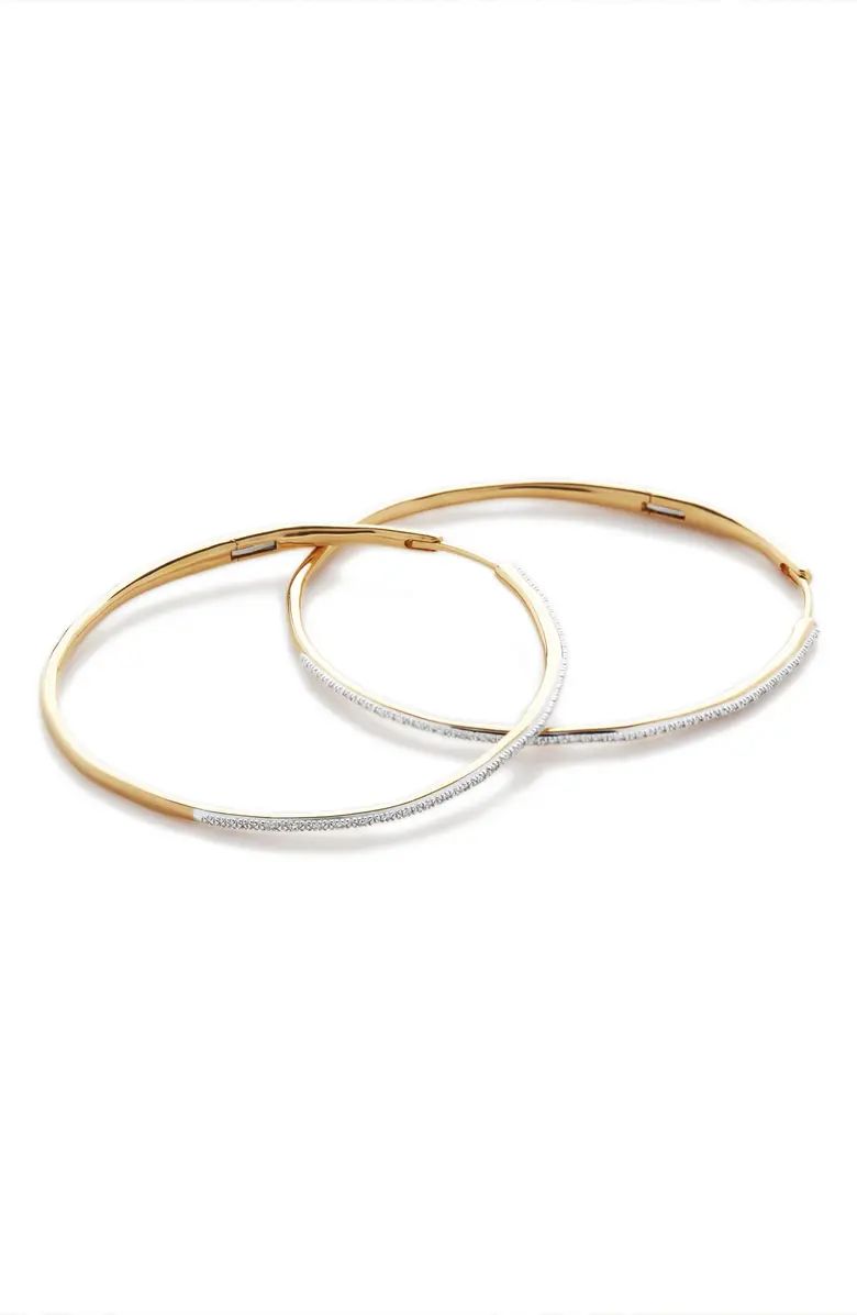 Riva Cocktail Diamond Hoop Earrings | Nordstrom