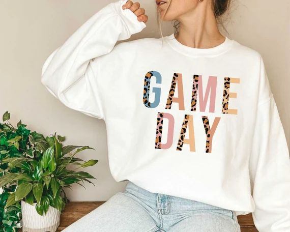 Game Day Game Day Sweatshirt Leopard Print Game Day Hoodie - Etsy | Etsy (US)