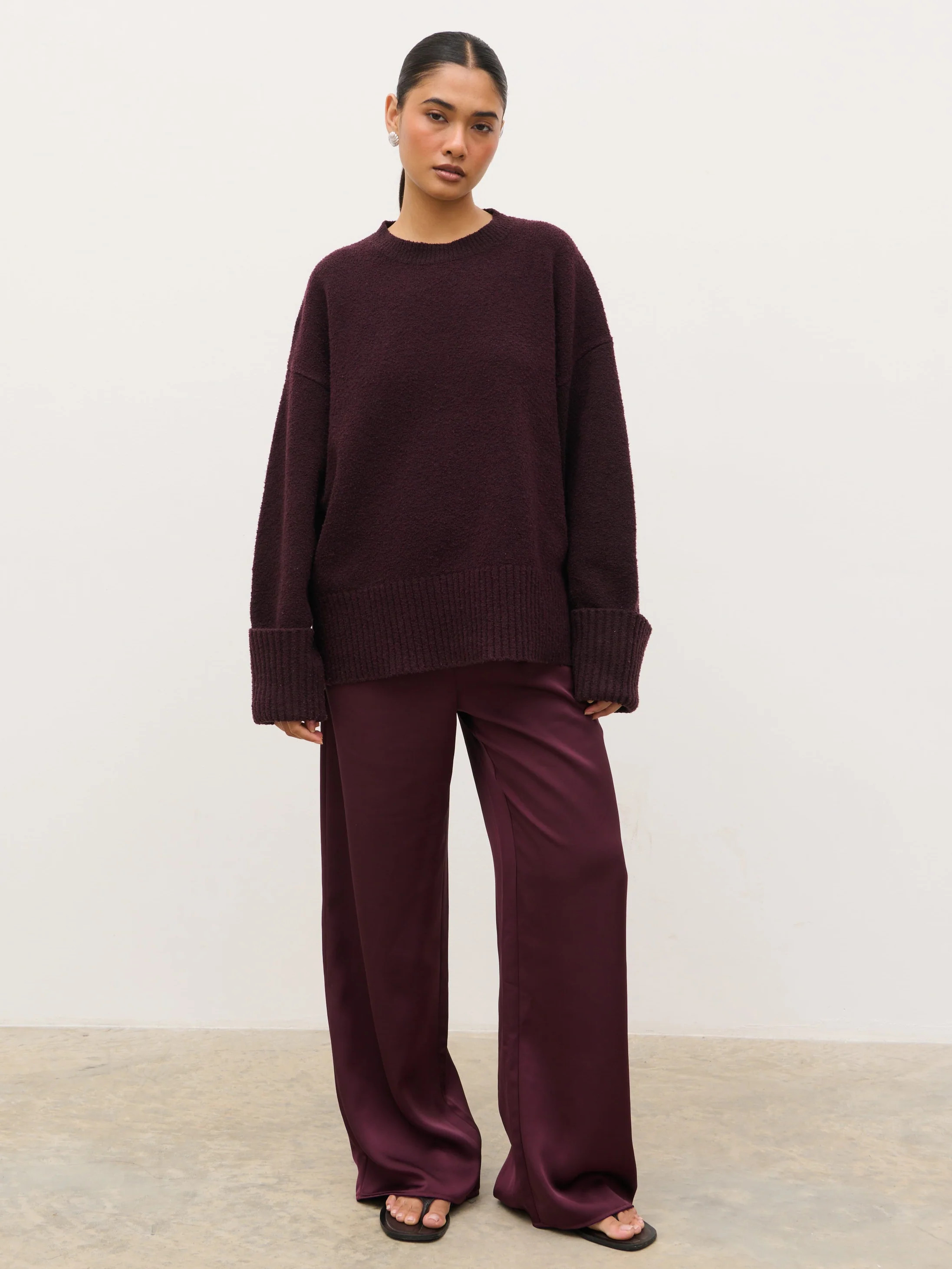 Breya Drawstring Trousers - Fig | Pretty Lavish (UK)