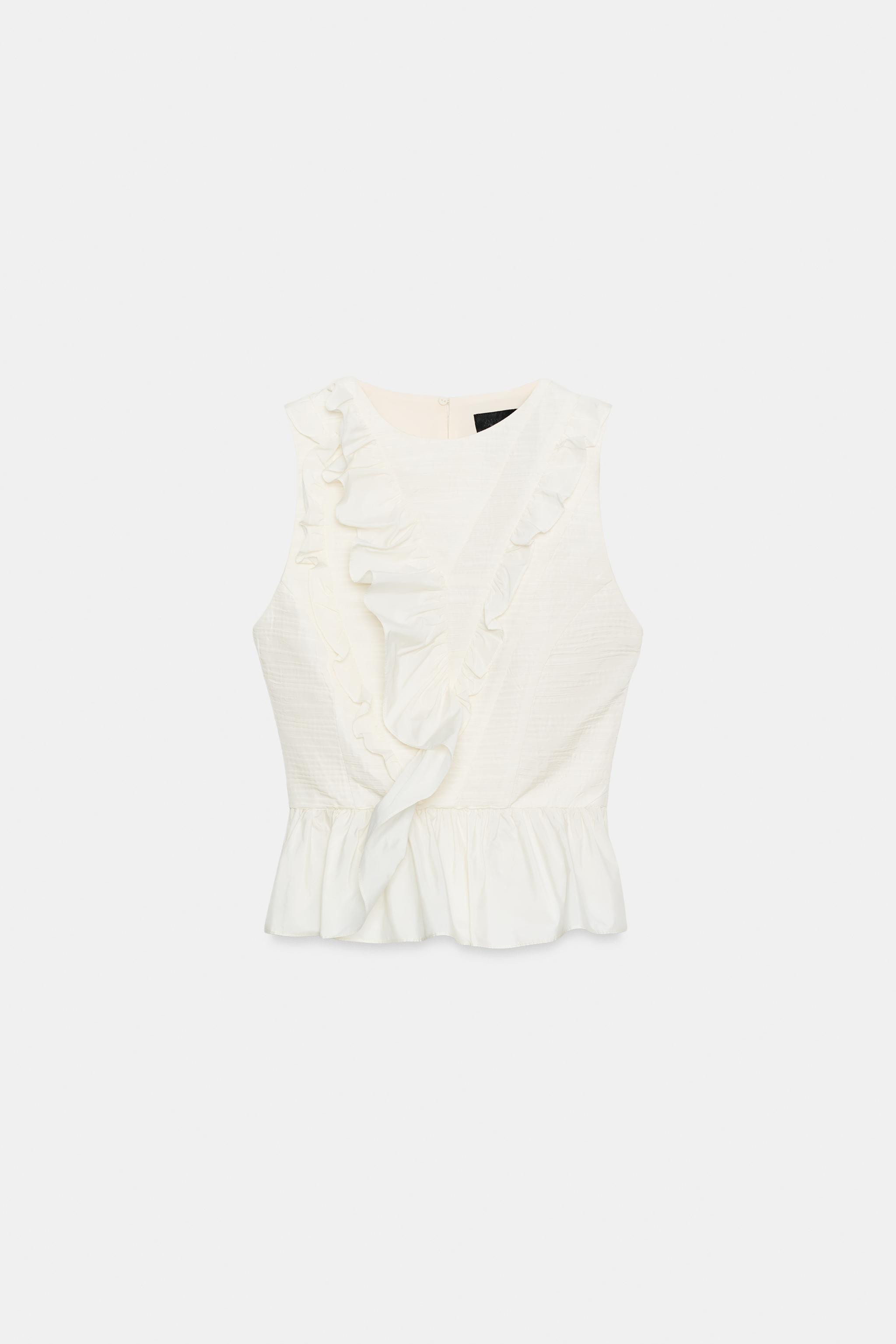 DRAPED RUFFLE TOP | Zara US