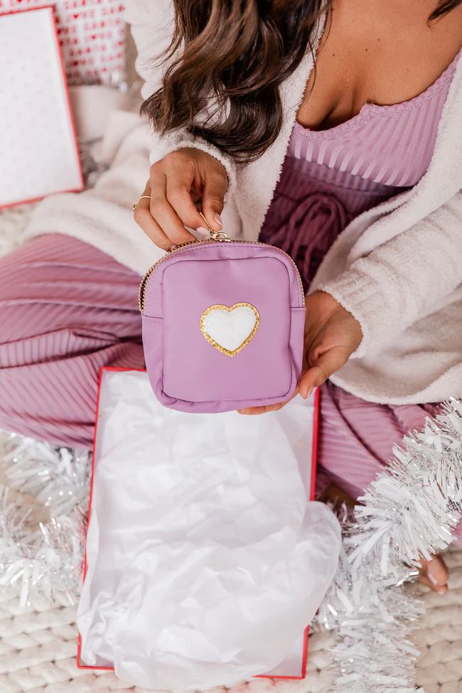 Heart/Purple Patch Mini Travel Bag FINAL SALE | Pink Lily