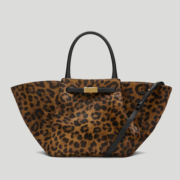 The Midi New York | Leopard Effect Calf Hair & Black Smooth | DeMellier | DeMellier