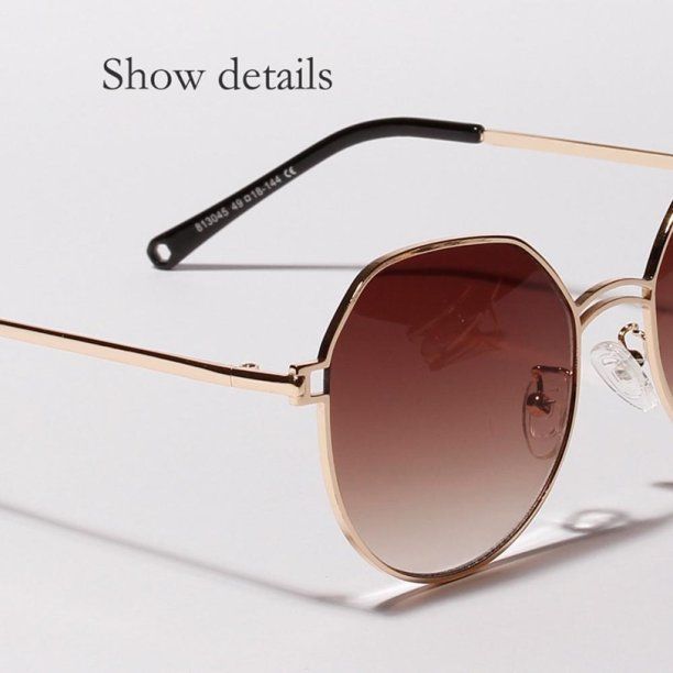 Norbi Fashion Round Polarized Sunglasses Luxury Gradient Sun Glassesfor Women UV400 Mirrored Lens... | Walmart (US)