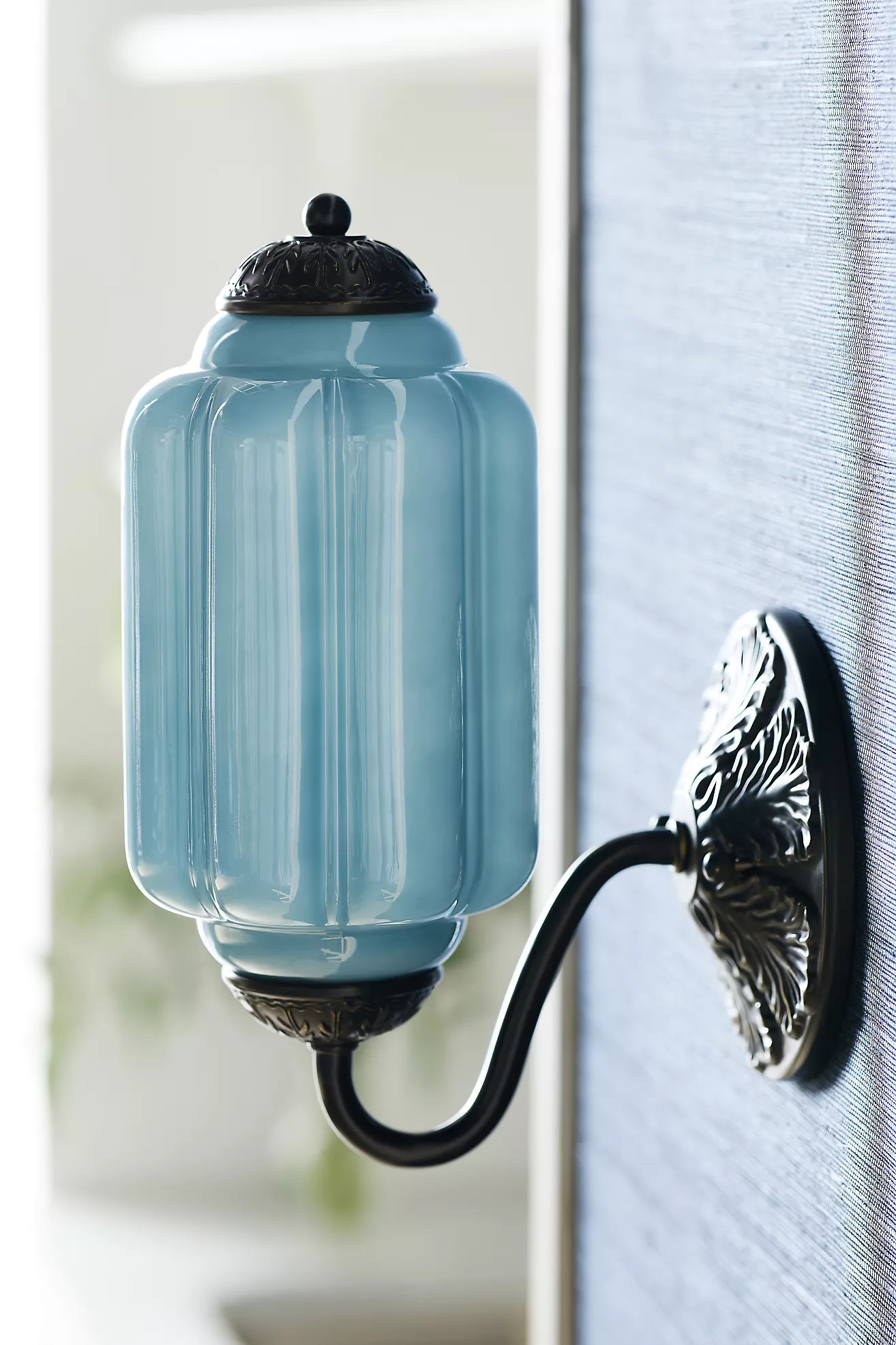 The Eloise Scallop Milk Glass Sconce Wall Light | Anthropologie (US)