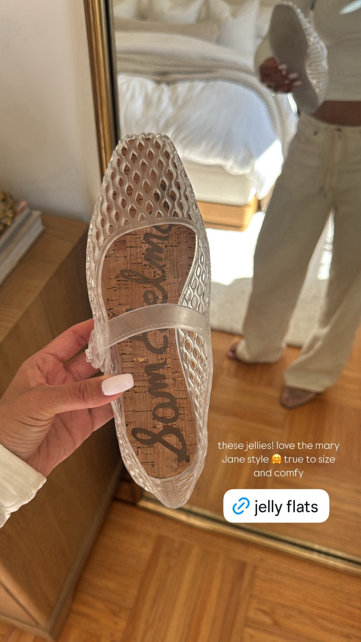 Jelly flats! True to size and so comfy