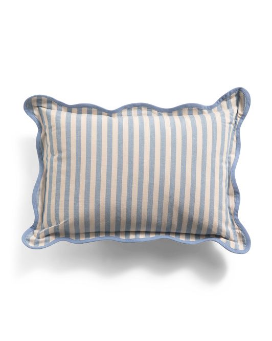 14x20 Striped Pillow With Scalloped Edge | Home | Marshalls | Marshalls