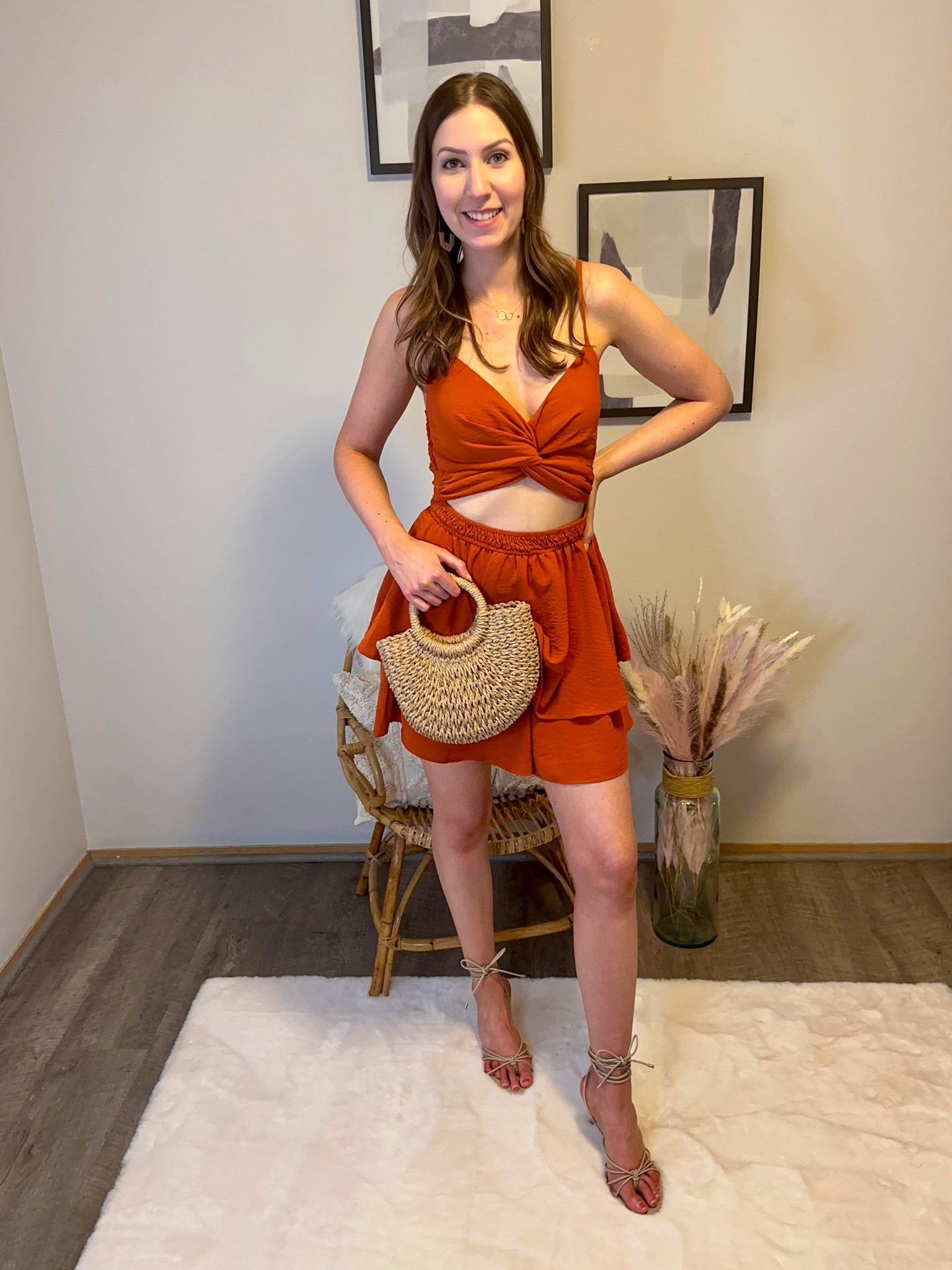 This orange romper is perfect for your next sunshine vacay. Pair it with rattan earrings and bag. ☀️

Follow @jenniferxherron for more inspiration ✨

#LTKunder50 #LTKFind #LTKunder100