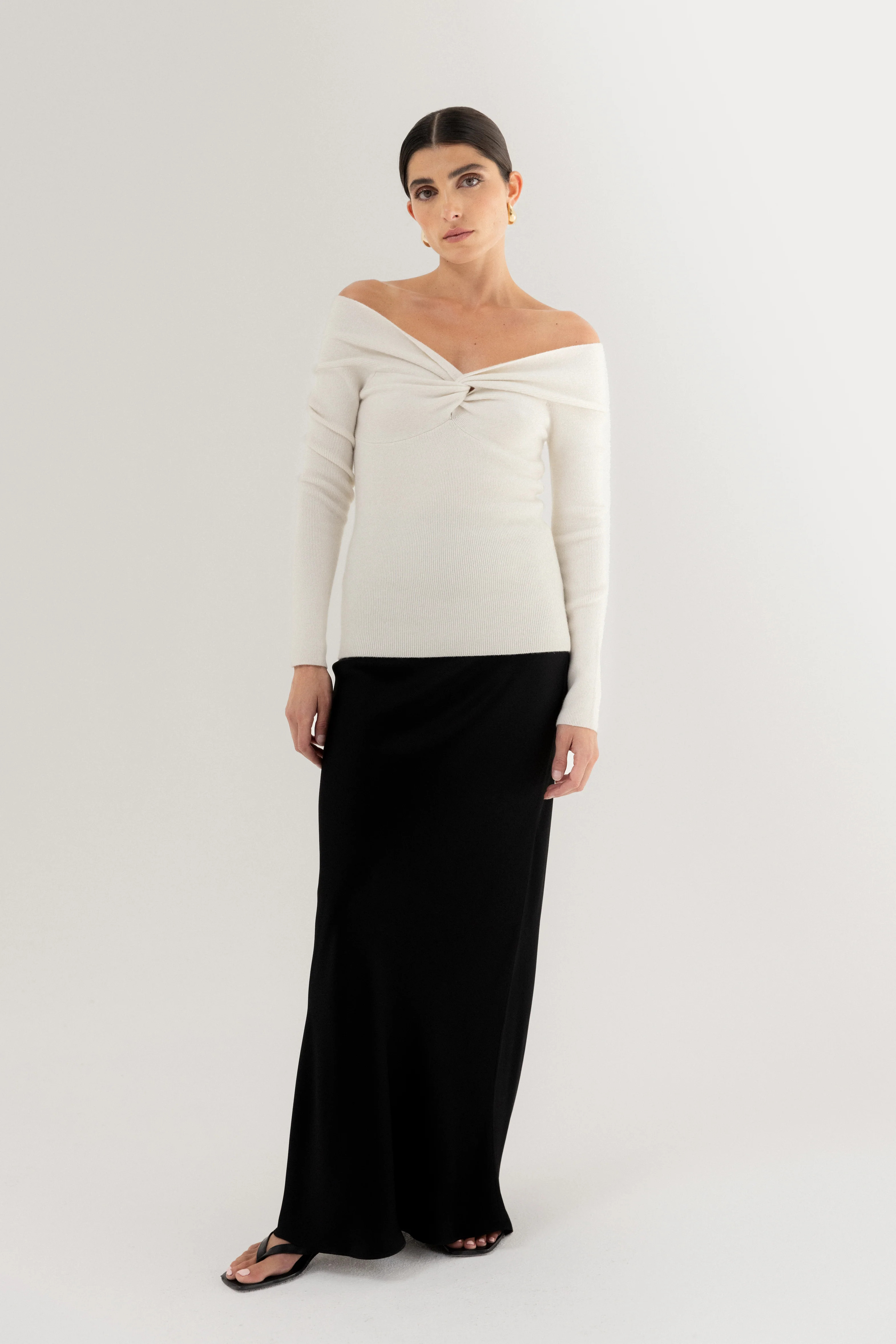 Nana Off Shoulder Top, cream | Almada Label