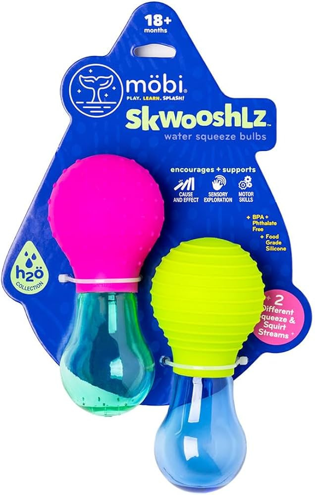 Mobi Skwooshlz Water Squeeze Bulbs - Silicone Baby Bath Toys, Baby Bathtub Toys for Toddlers, Lat... | Amazon (US)