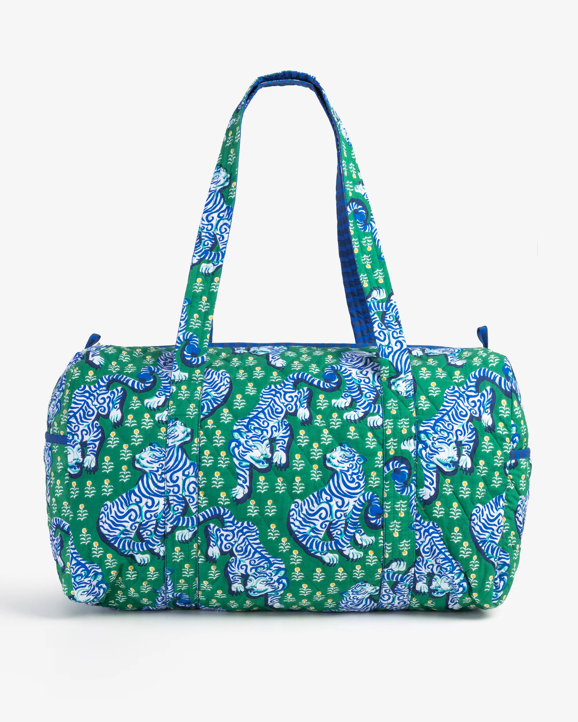 Tiger Queen Quilted Duffle Bag Jade | Printfresh