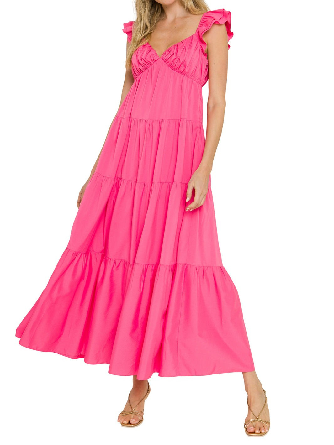 Ruffle Sleeve Maxi Dress | Lord & Taylor