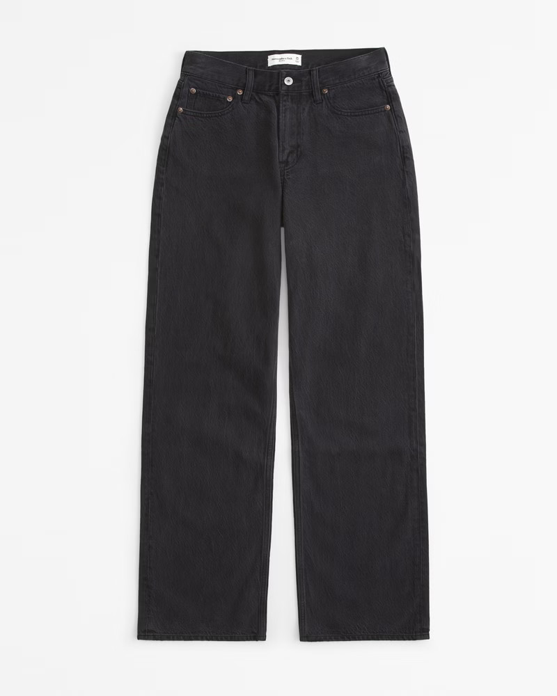 Curve Love Mid Rise Loose Jean | Abercrombie & Fitch (US)