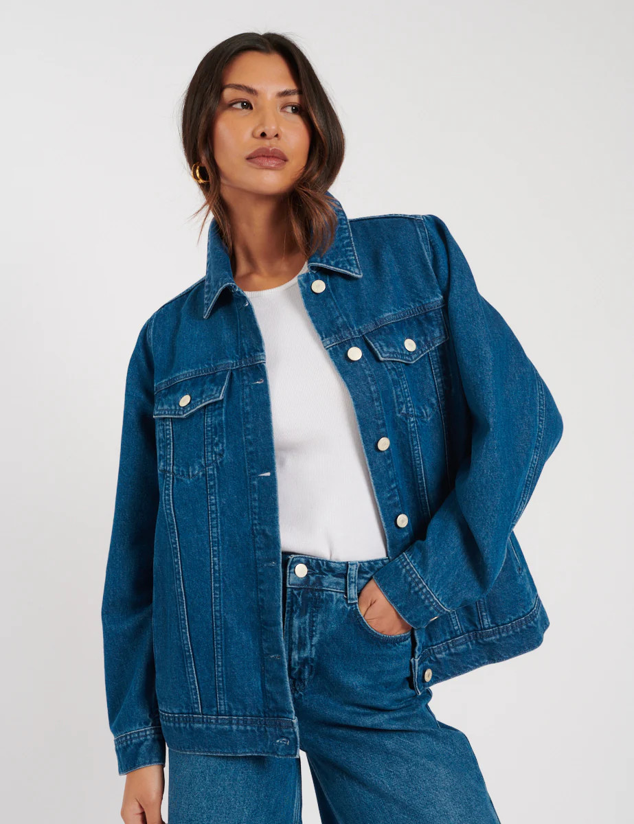 Mid Wash Denim Oversized Jacket | Nobody's Child
