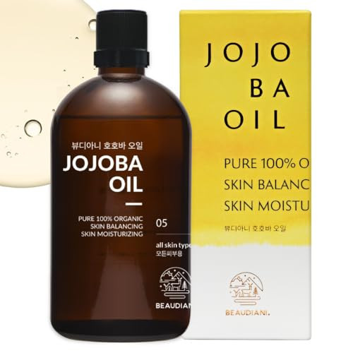 BEAUDIANI Organic jojoba Oil 100ml 100% Pure Organic Natural Golden Oil Cold Pressed Virgin, Korean Skin Care jojoba Oil for Skin, face, Body, Hair, Nail, Cuticle, Vitamin E Oil, Israel Origin | Amazon (US)