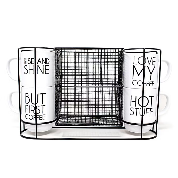 5-Piece Stacking Mug and Rack Set | Bed Bath & Beyond