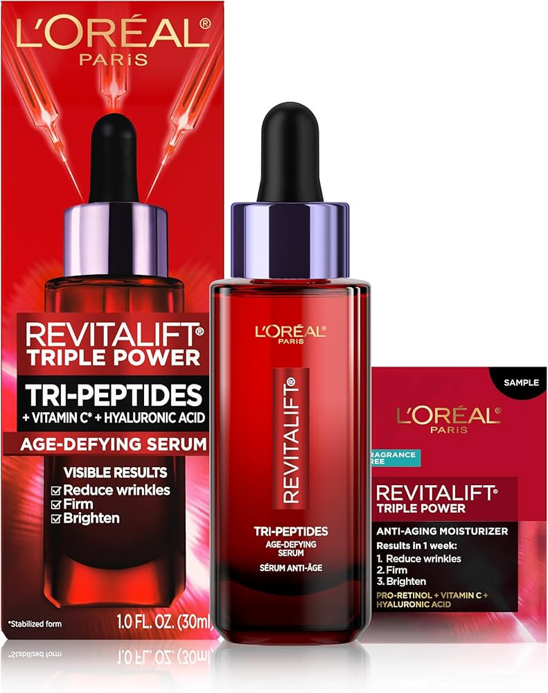 L'Oreal Paris Revitalift Triple Power Age-Defying Face Serum, Anti Aging Serum with 3 in 1 Benefi... | Amazon (US)