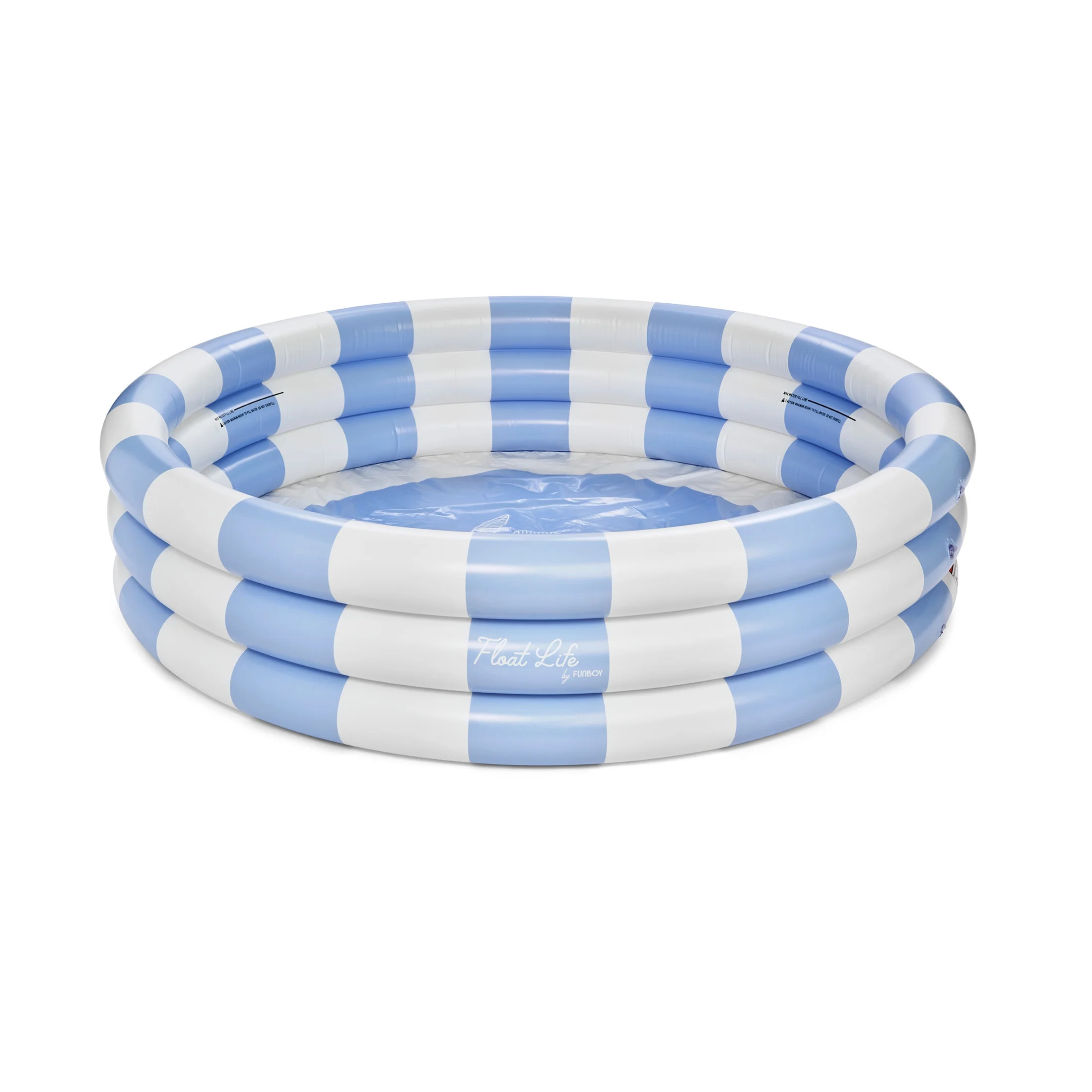 Float Life by Funboy Inflatable 3-Ring Pool, Blue Stripe - Summer Breeze, 65" Diameter, Children ... | Walmart (US)