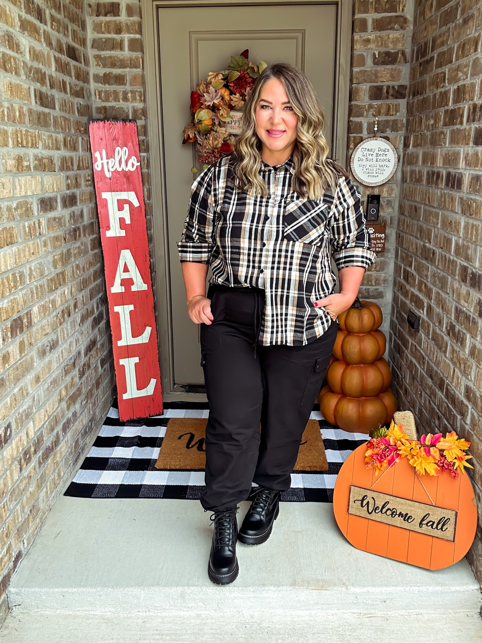 Top size xl 
Cargo pants size Xl 
Boots tts (wide width) 

#LTKplussize #LTKmidsize #LTKover40